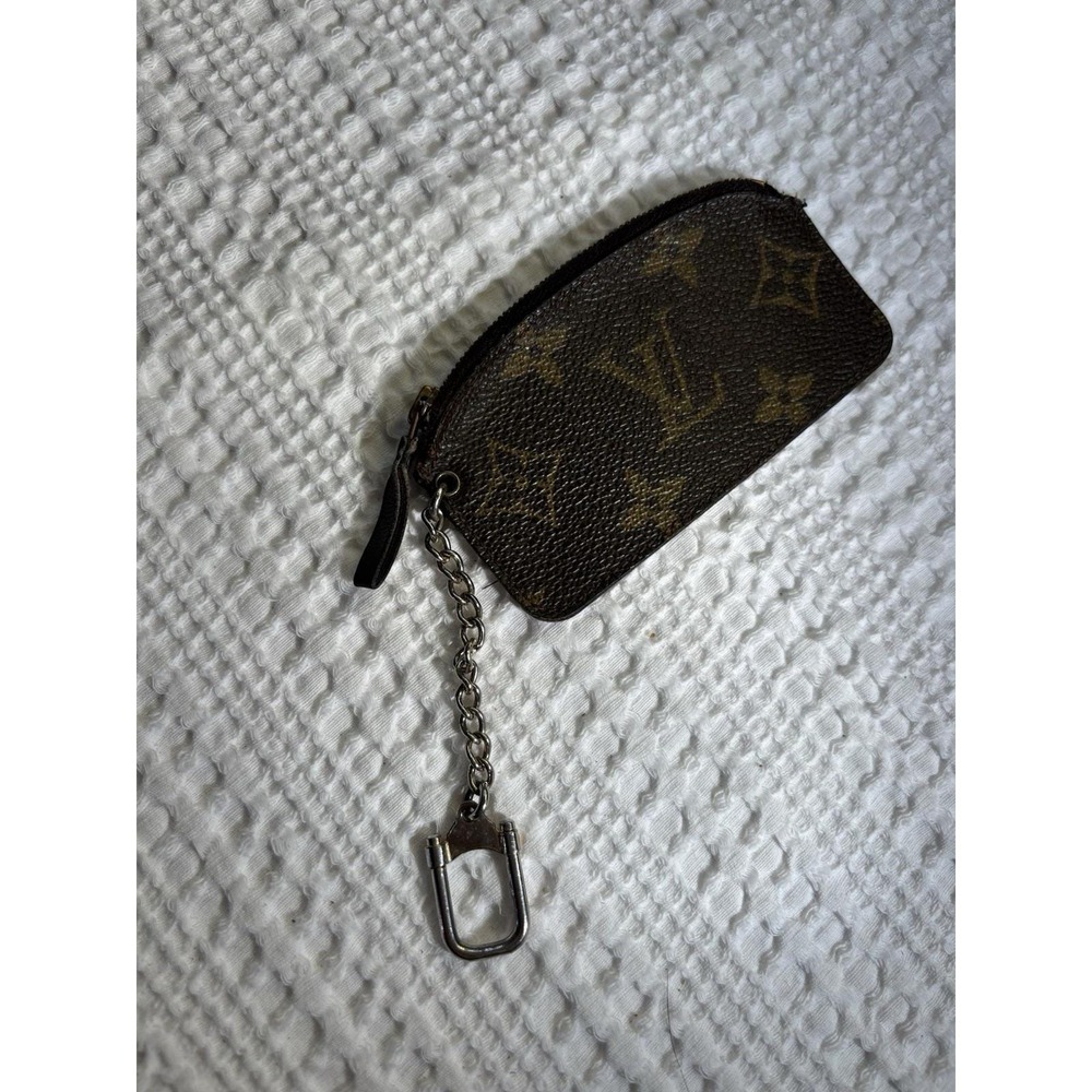Louis Vuitton Monogram Cles Key Pouch Brown Canvas‎ Coin Purse 881 ET - Picture 4 of 7